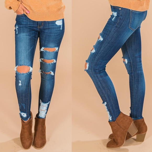 KanCAn denim distressed skinny Jeans - Picture 4 of 4